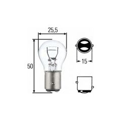 12V 1016 P21/5W Stop Ampulü Çift Duylu 10 Adet