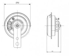 Motosiklet Kornası 12V 105-118Db(A) Seger 25Mi1200-02