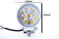 Marine Günışığı Led Lamba 12V - 24V 27W Yuarlak Beyaz Boyalı