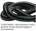 10mm Yarıklı Spiral Boru Kablo Izolasyon Hortumu Siyah Esnek