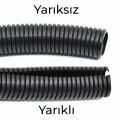14mm Yarıklı Spiral Boru Kablo Izolasyon Hortumu Siyah Esnek (Min.Sipariş 50MT)