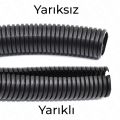 5mm Yarıksız Spiral Boru Kablo Izolasyon Hortumu Siyah Esnek