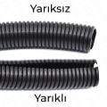 10mm Yarıksız Spiral Boru Kablo Izolasyon Hortumu Siyah Esnek