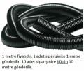 17mm Yarıksız Spiral Boru Kablo Izolasyon Hortumu Siyah Esnek