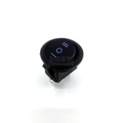 12V Mini Yuvarlak Anahtar 1-0-2 Siyah Rocker Switch 3P MT-ANK21