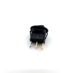 12V Mini Yuvarlak Anahtar 1-0-2 Siyah Rocker Switch 3P MT-ANK21
