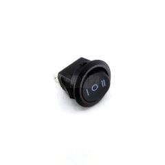 12V Mini Yuvarlak Anahtar 1-0-2 Siyah Rocker Switch 3P MT-ANK21