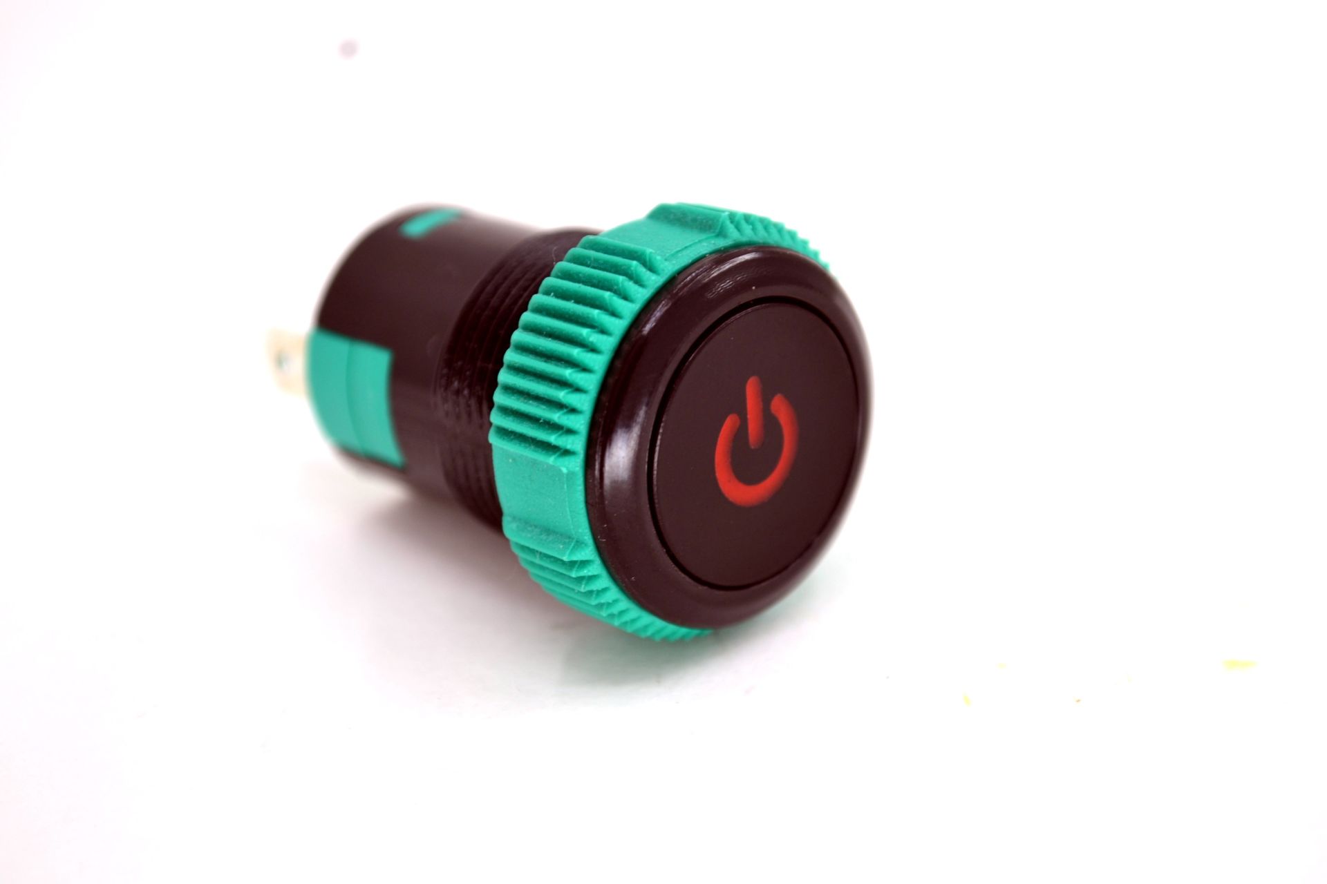 Kalıcılı 19mm 12V 20A Power Logolu Kırmızı Işıklı 1-0 Elektrik Anahtarı MT-ANK10