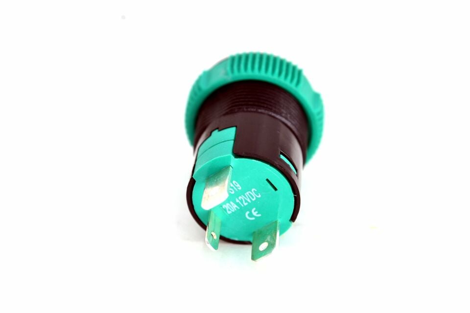Kalıcılı 19mm 12V 20A Power Logolu Kırmızı Işıklı 1-0 Elektrik Anahtarı MT-ANK10