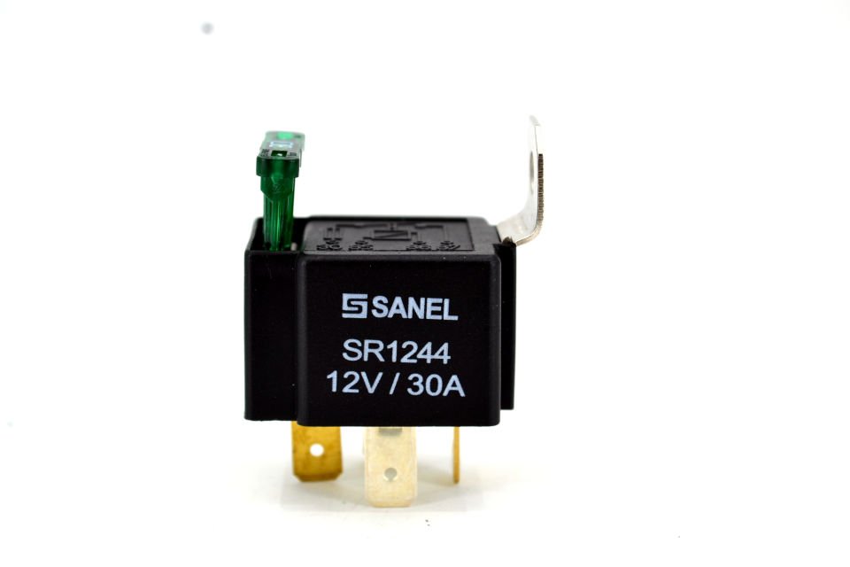 12V Sigortalı Mini Röle 30A 4 Uçlu