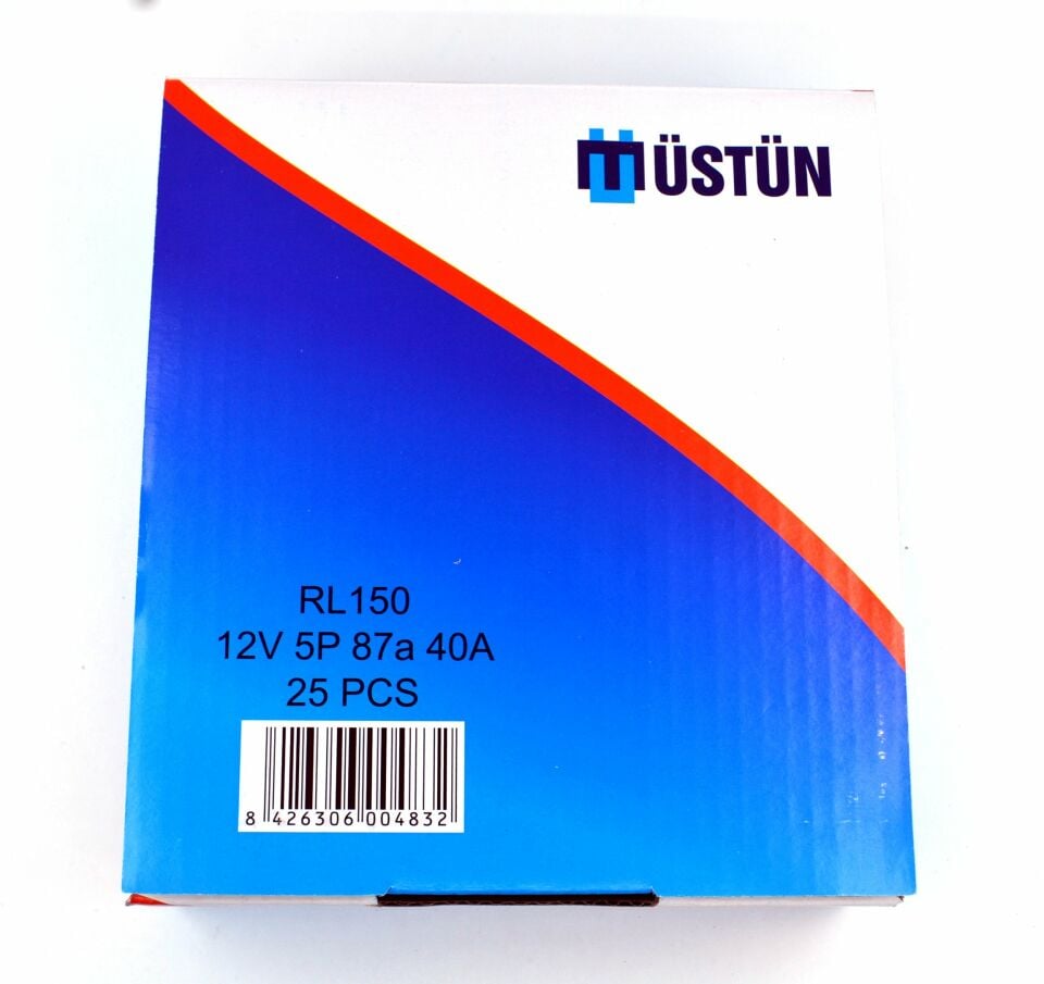 25 Adet Mini Röle Şeffaf 12V 40A 87A 5 Fişli Kırmızı Ledli