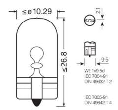 12V T10 W5W Dipsiz Park Gösterge Kadran Plaka Ampulü 10 Adet 2825