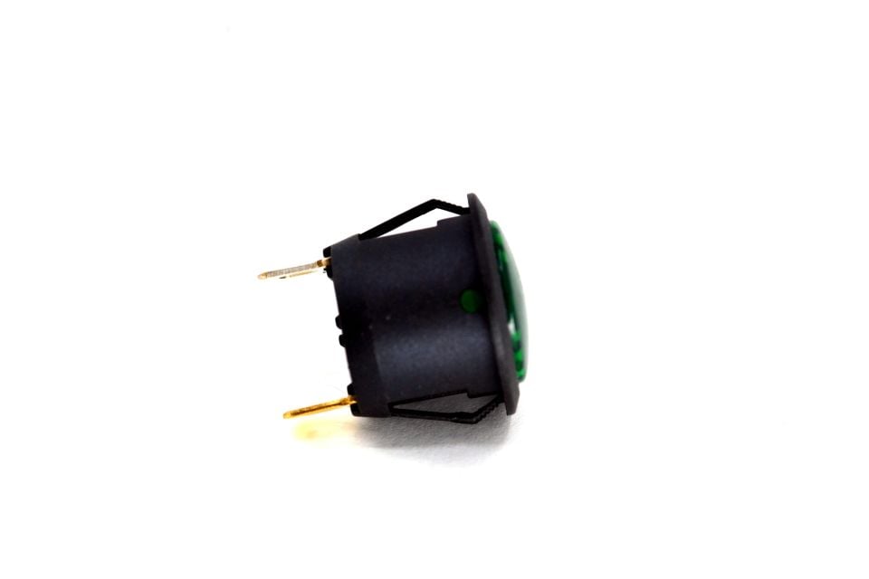 12V Yeşil Göz Lambası LED 23mm Gösterge İkaz MT-35