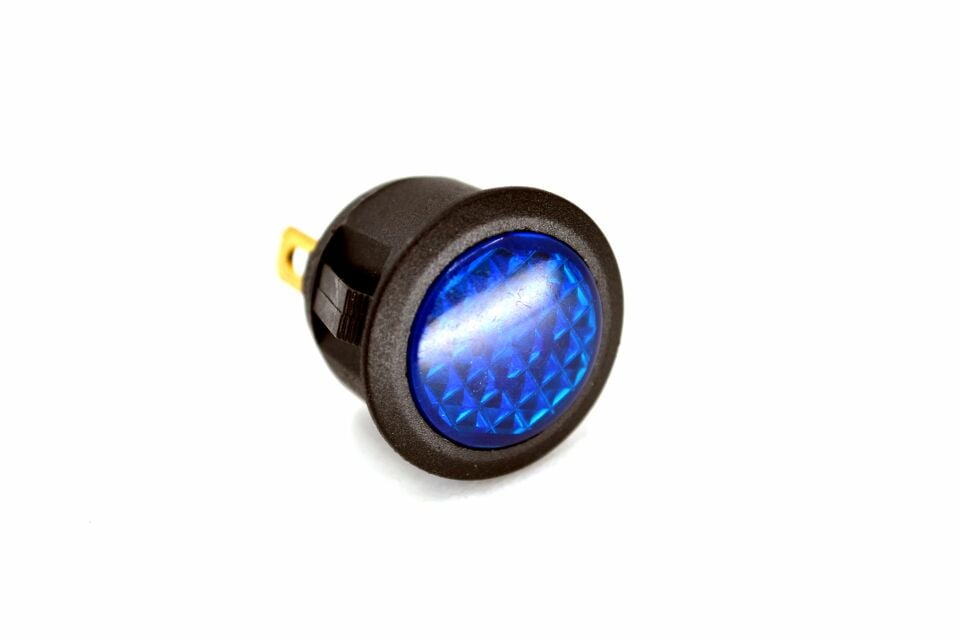 12V Mavi Göz Lambası LED 23mm Gösterge İkaz MT-33