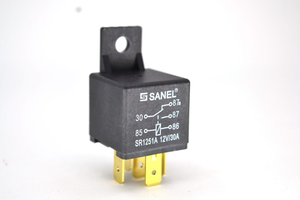 12V Mini Röle 30/20A 5 Uçlu Çift Platin Dirençli