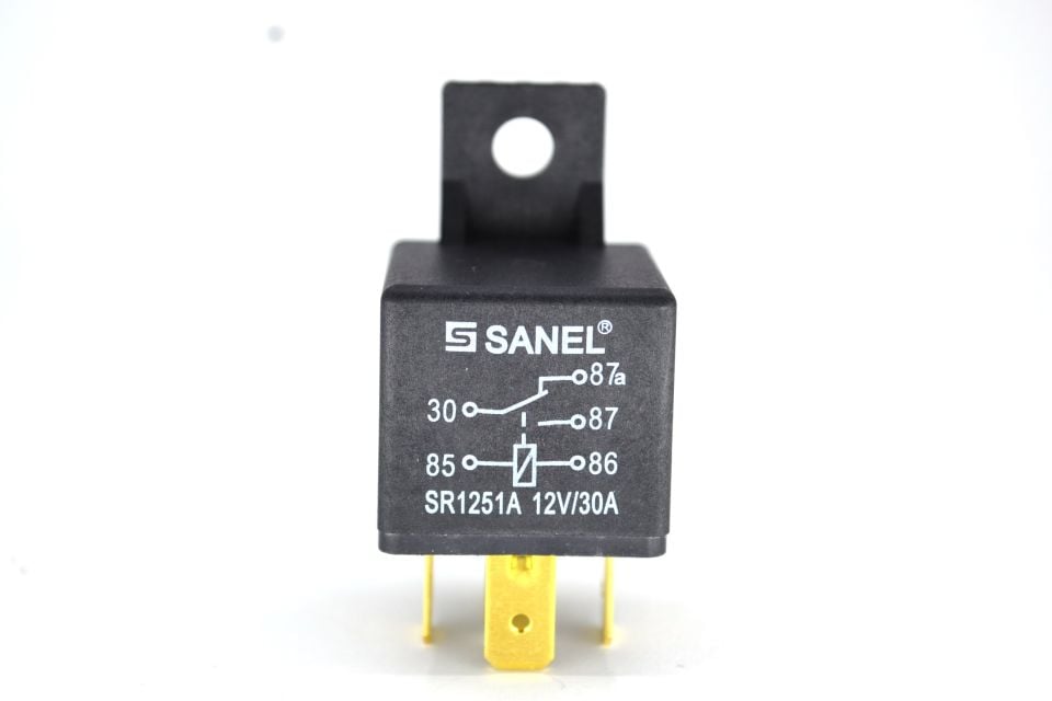 12V Mini Röle 30/20A 5 Uçlu Çift Platin Dirençli