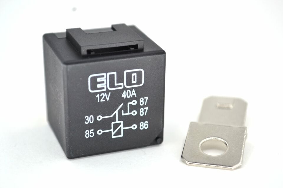 12V 40A Mini Röle 5 Fişli Dirençli Su Geçirmez Tek Platin Çift 87 Bacak