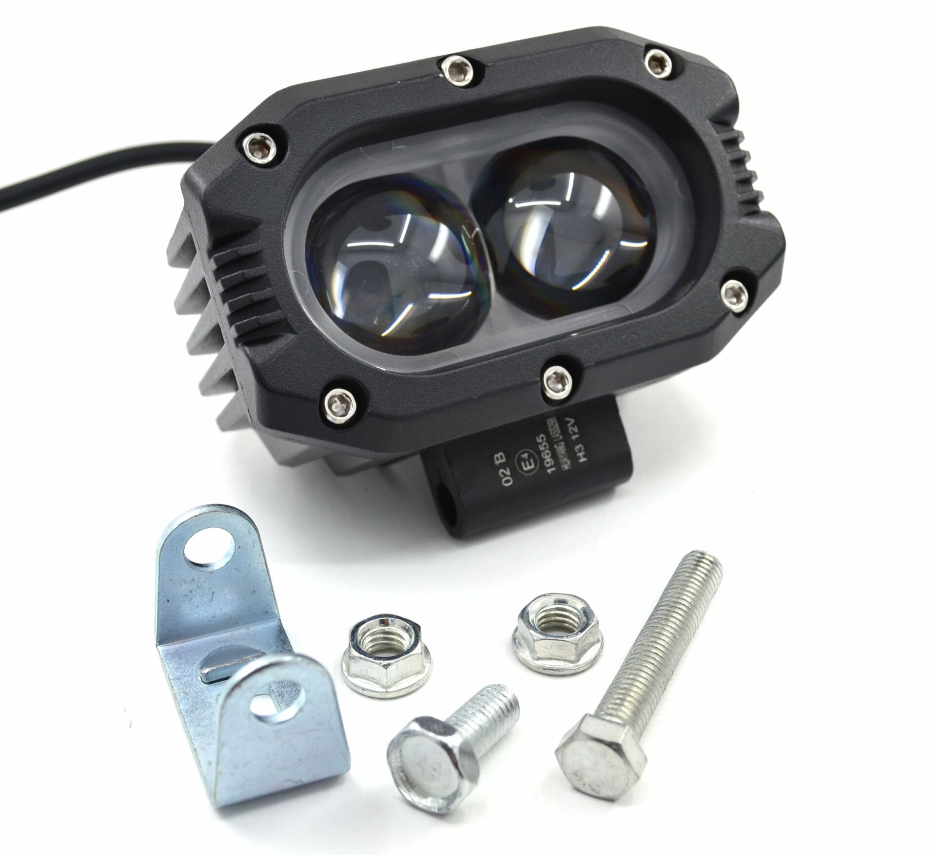 1 Adet Motosiklet Sarı Beyaz Çift Mercek LED Sis Lamba 12V 24V
