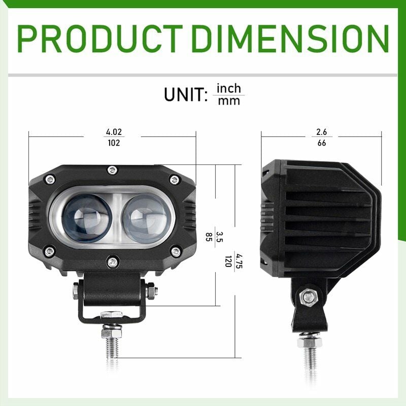 1 Adet Motosiklet Sarı Beyaz Çift Mercek LED Sis Lamba 12V 24V