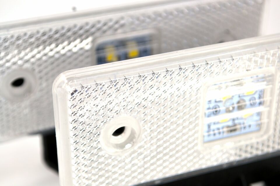 2 Adet 12V Beyaz Reflektör Dikdörtgen Ledli Side Marker Lamba
