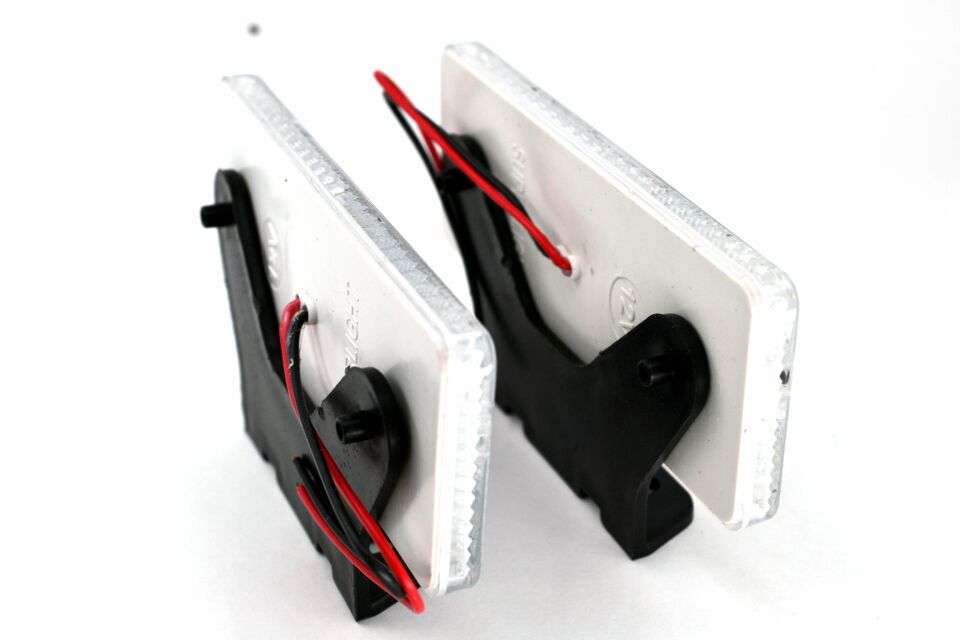 2 Adet 12V Beyaz Reflektör Dikdörtgen Ledli Side Marker Lamba