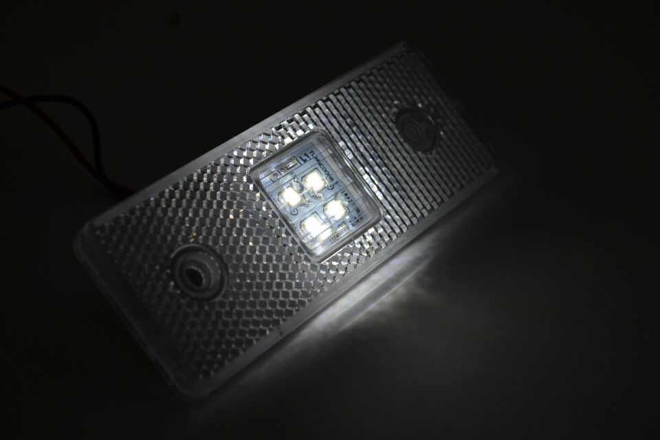 2 Adet 12V Beyaz Reflektör Dikdörtgen Ledli Side Marker Lamba