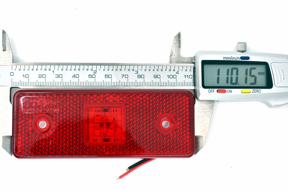 2 Adet 12V Kırmızı Reflektör Dikdörtgen Ledli Side Marker Lamba