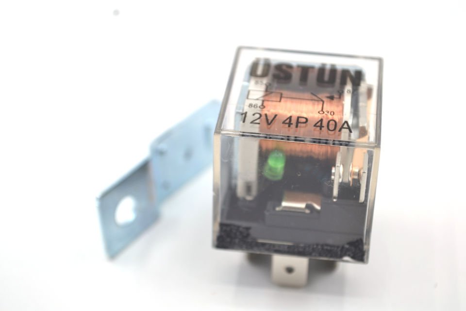 Mini Röle Şeffaf 12V 40A 4P Ledli