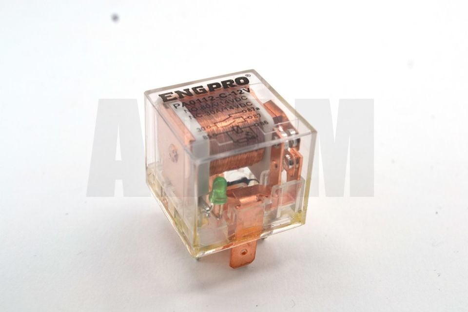 Şeffaf Mini Röle Ledli 80A 12V Çift Kontak Yüksek Amperli Eng