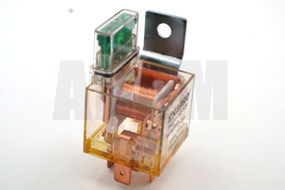 Şeffaf Mini Röle Sigortalı Kırmızı Ledli 60A/80A 12V Eng