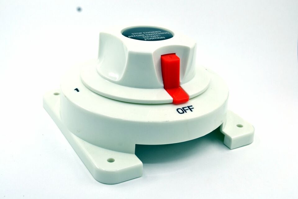 Marine Beyaz Devre Kesici Both Şalter Çift Akü 12V 24V 175A Büyük