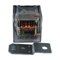 24V 40A 5 Fişli Ledli Dirençli Şeffaf Mini Röle