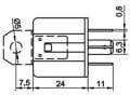 12V 40A Mini Röle 4 Terminalli Toz Korumalı 710140102