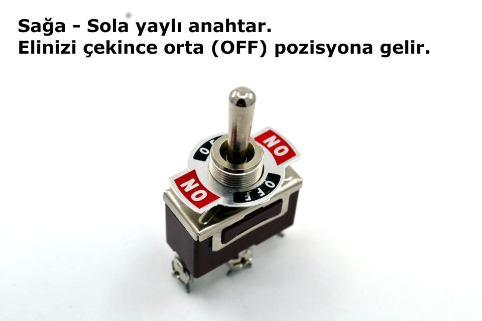 Toggle Switch 1-0-2 Yaylı Metal Anahtar 3 Pin 12V-220V 15A