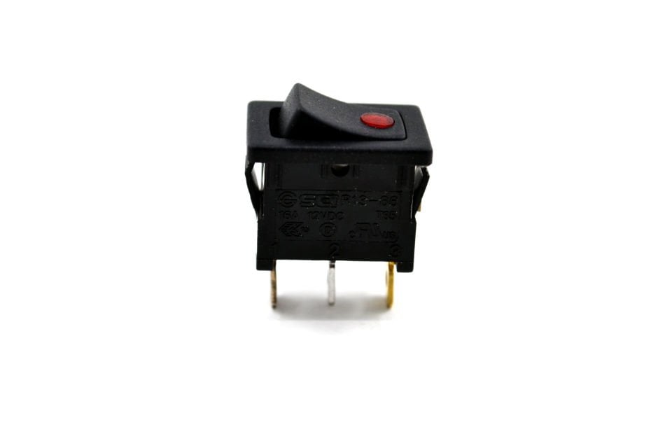 Kırmızı Ledli Mini Rocker Anahtar 1-0 Dikdörtgen 10A 12V SCI