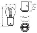 10 Adet 12V 1016 P21/5W Stop Ampulü Çift Duy Yakın Tırnak