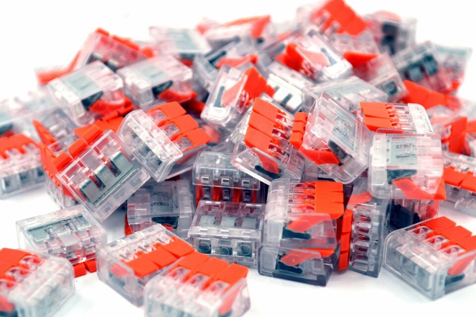 100 Adet 3 Lü Mandallı Kablo Bağlantı Klemensi Elektrik Buat MT-23