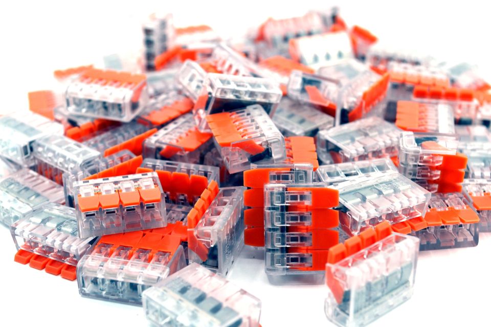 100 Adet 4 Lü Mandallı Kablo Bağlantı Klemensi Elektrik Buat MT-24
