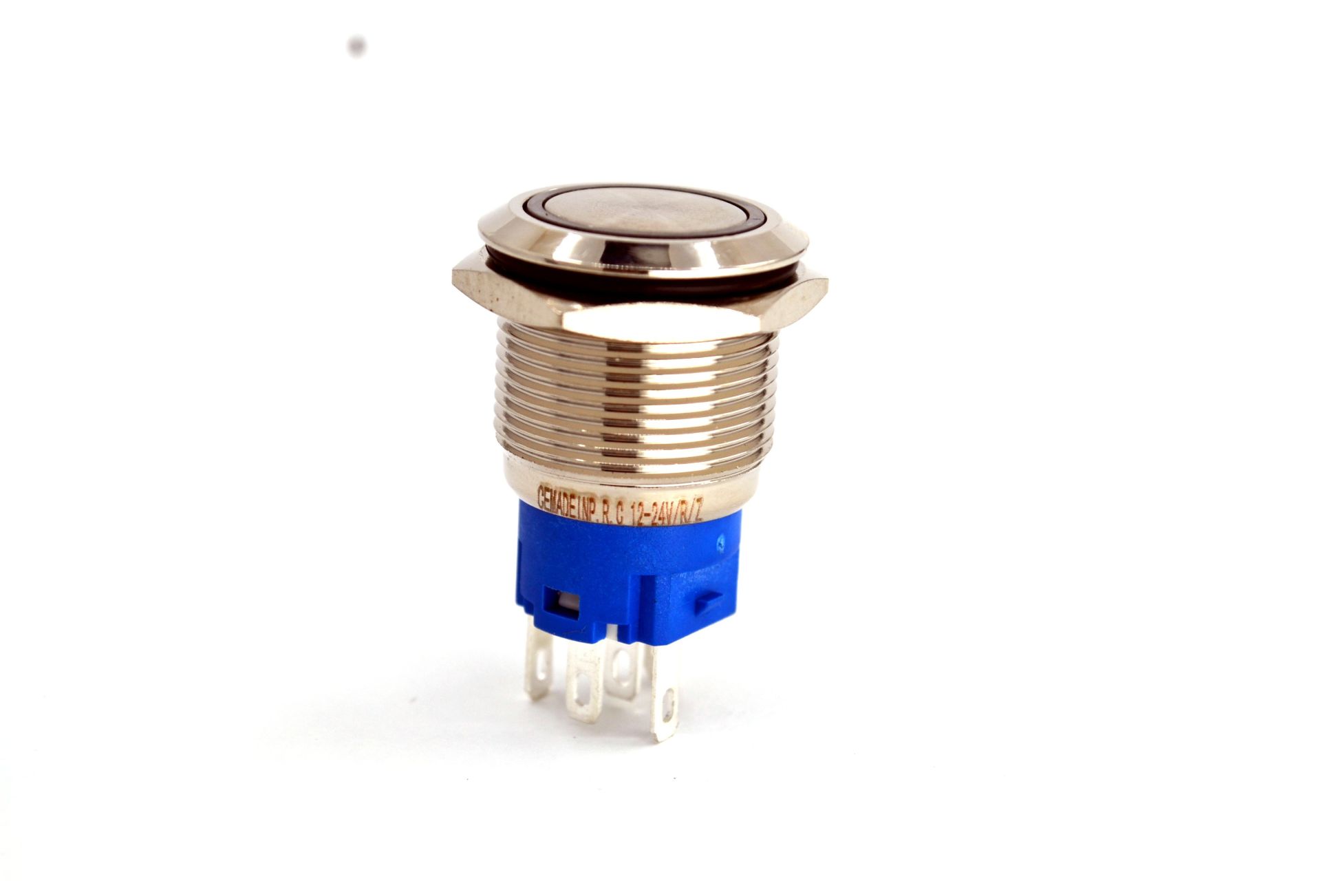 19mm Kalıcı Metal Anahtar Yeşil Işıklı 1NO/1NC 12V 24V 1-0 MT-ANK24