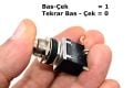 Ayak Pedal Basma 1-0 Metal Anahtar 3 Pin Kalıcı