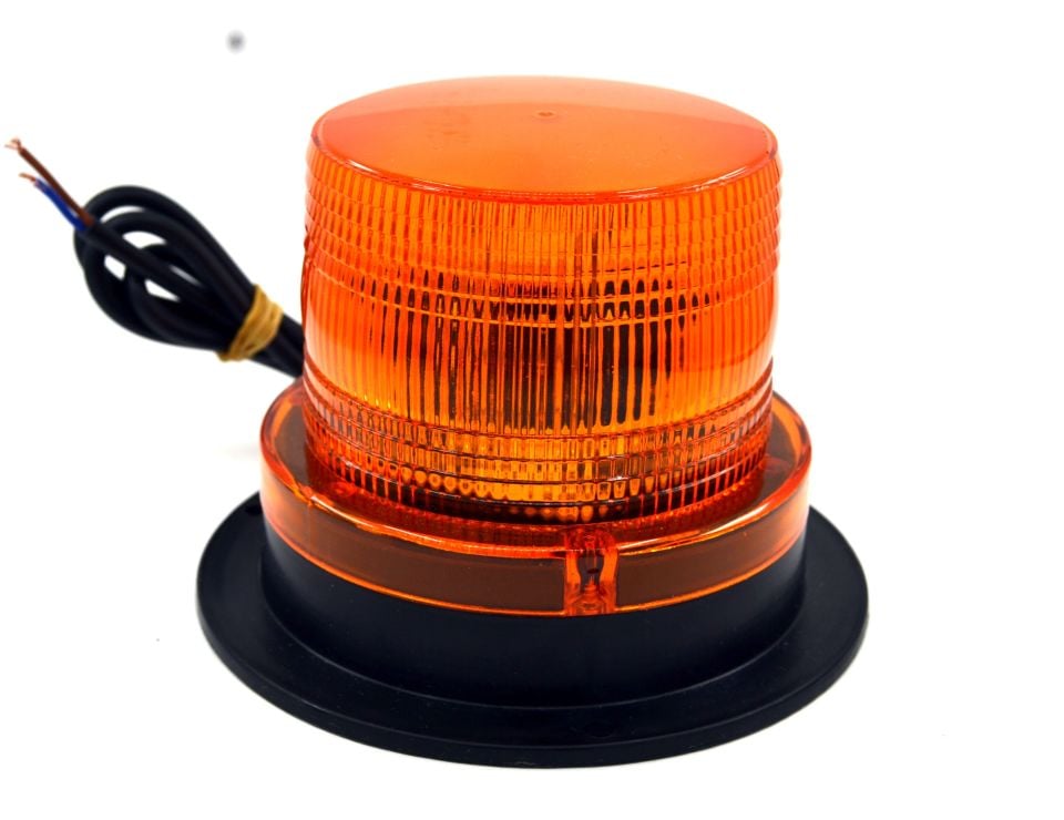 12V-100V Küçük Turuncu Tepe İkaz Lamba Led Çakar Mıknatıslı