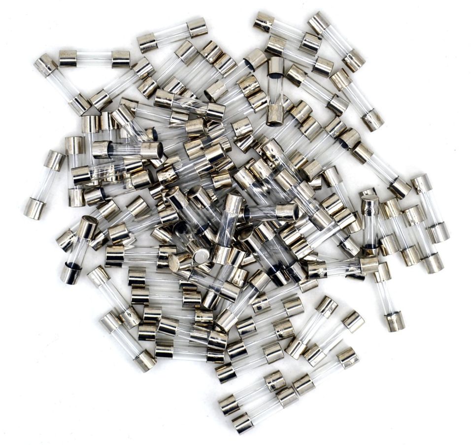 100 Adet 20 Amper 20mm Küçük Cam Sigorta 20A