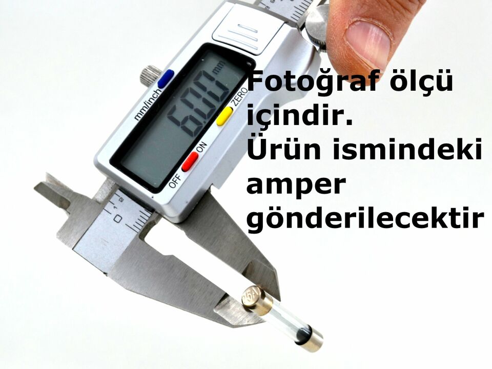 100 Adet 25 Amper 30mm Büyük Cam Sigorta 25A