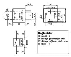 Yüksek Amperli Dirençli Mini Güç Rölesi 80 Amper 12V 80A