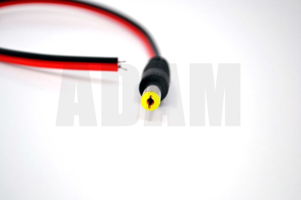 2,1mm DC Jak Erkek Fiş CCTV Power 20cm Kablolu