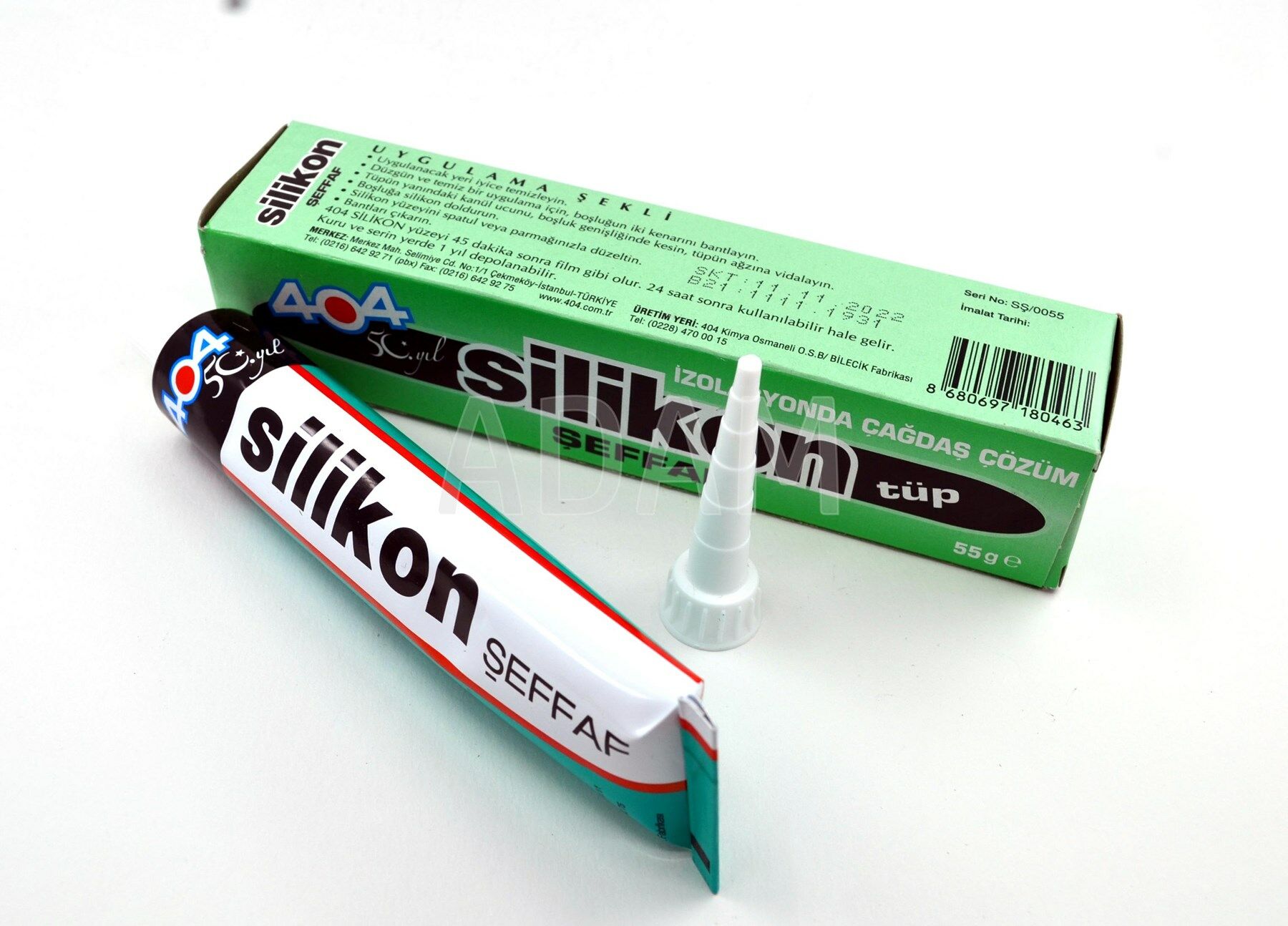 55 Gram Tüp Şeffaf Silikon Elastik İzolasyon +200 Derece Isıya Dayanıklı