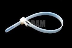 10 Adet 7,6mm 37Cm Açılabilir Kablo Bağı Beyaz MT-KBA37
