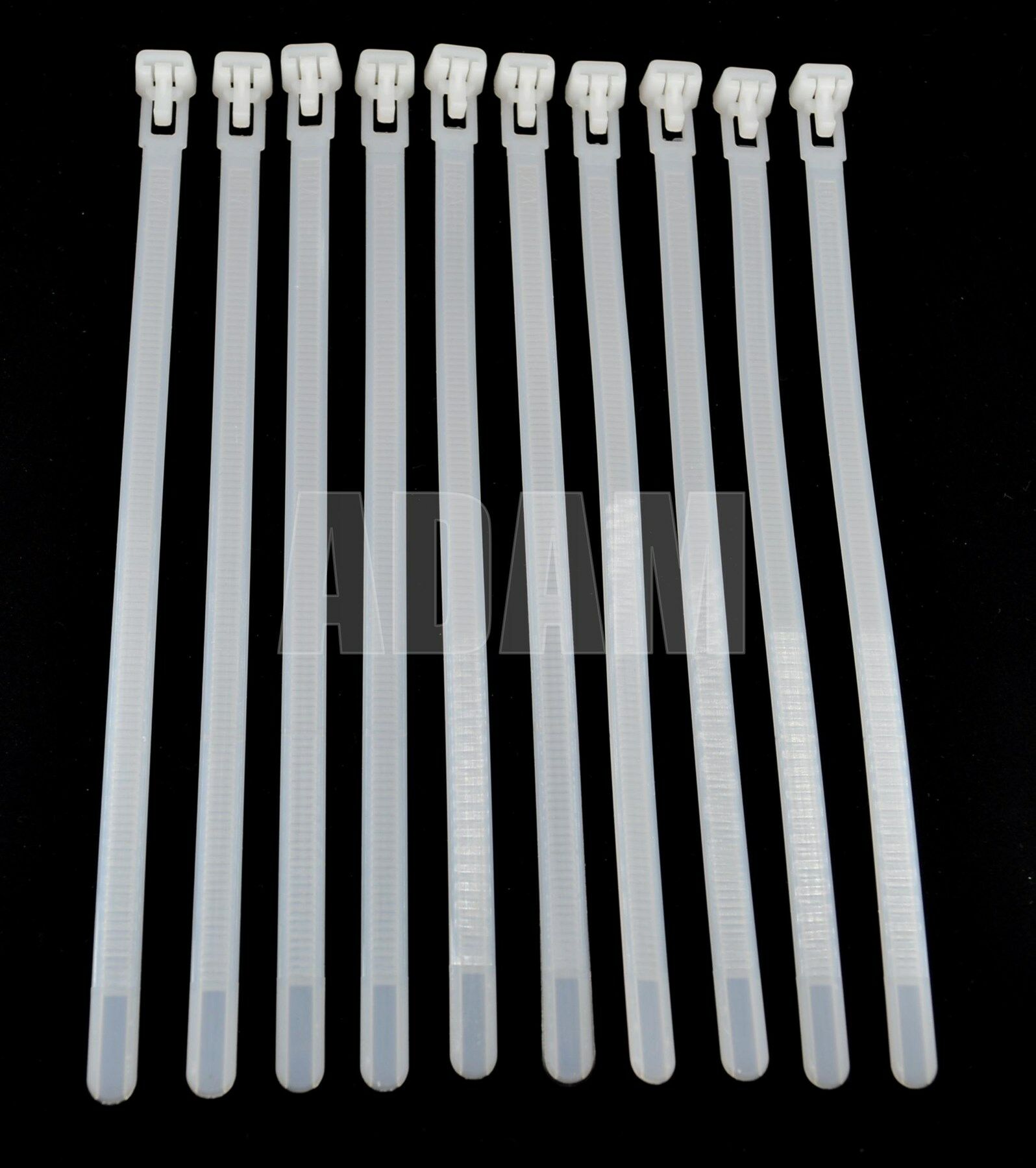 10 Adet 7,6mm 37Cm Açılabilir Kablo Bağı Beyaz MT-KBA37