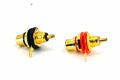RCA Dişi Jack Şase Gold Takım Kırmızı Siyah