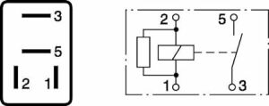 12V 30A Dirençli Mikro Röle 4 Fiş Bosch 0332011007